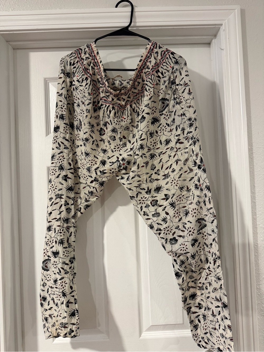 Boho-Print Women's Patterned Cotton Pants